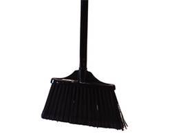 BROOM LOBBY ANGLE FLAGGED BLK FIBER/HNDL