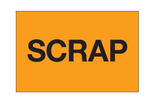 2 x 3" - "Scrap" (Fluorescent Orange) Labels