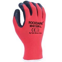 Small - Seamless Polyester Knit with Crinkle Latex Palm