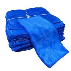 MICROFIBER TOWEL, 12X12, BLUE, 400GSM