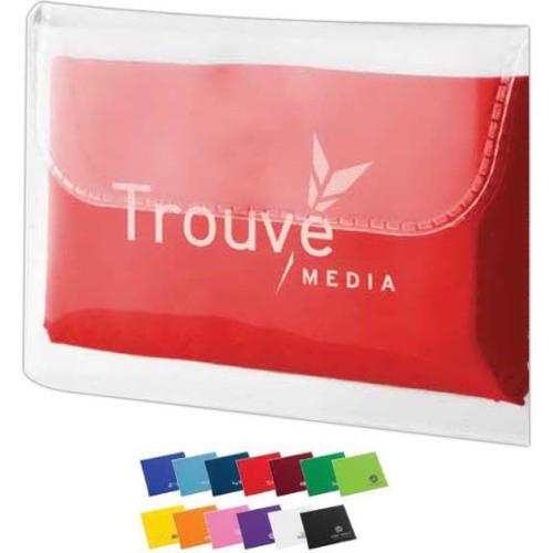 7 1/2" x 7 1/3" Screen Cleaning Cloth with Antimicrobial Coating and Pouch