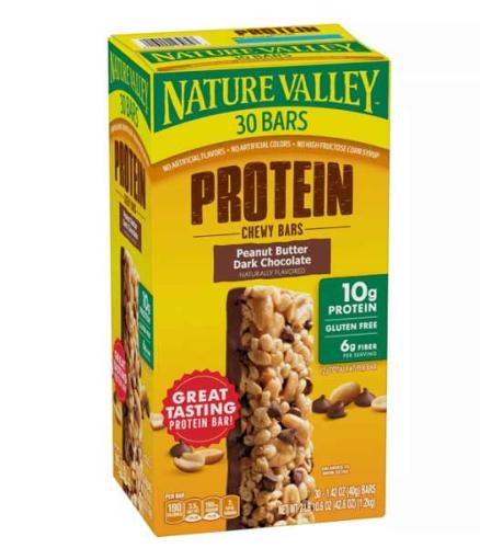 Nature Valley Peanut Butter Dark Chocolate Protein Chewy Bars (30 pk.)