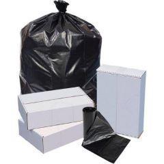 High-Density Waste Can Liners, 60 gal, 22 microns, 38” x 60”, Black, 150/Case