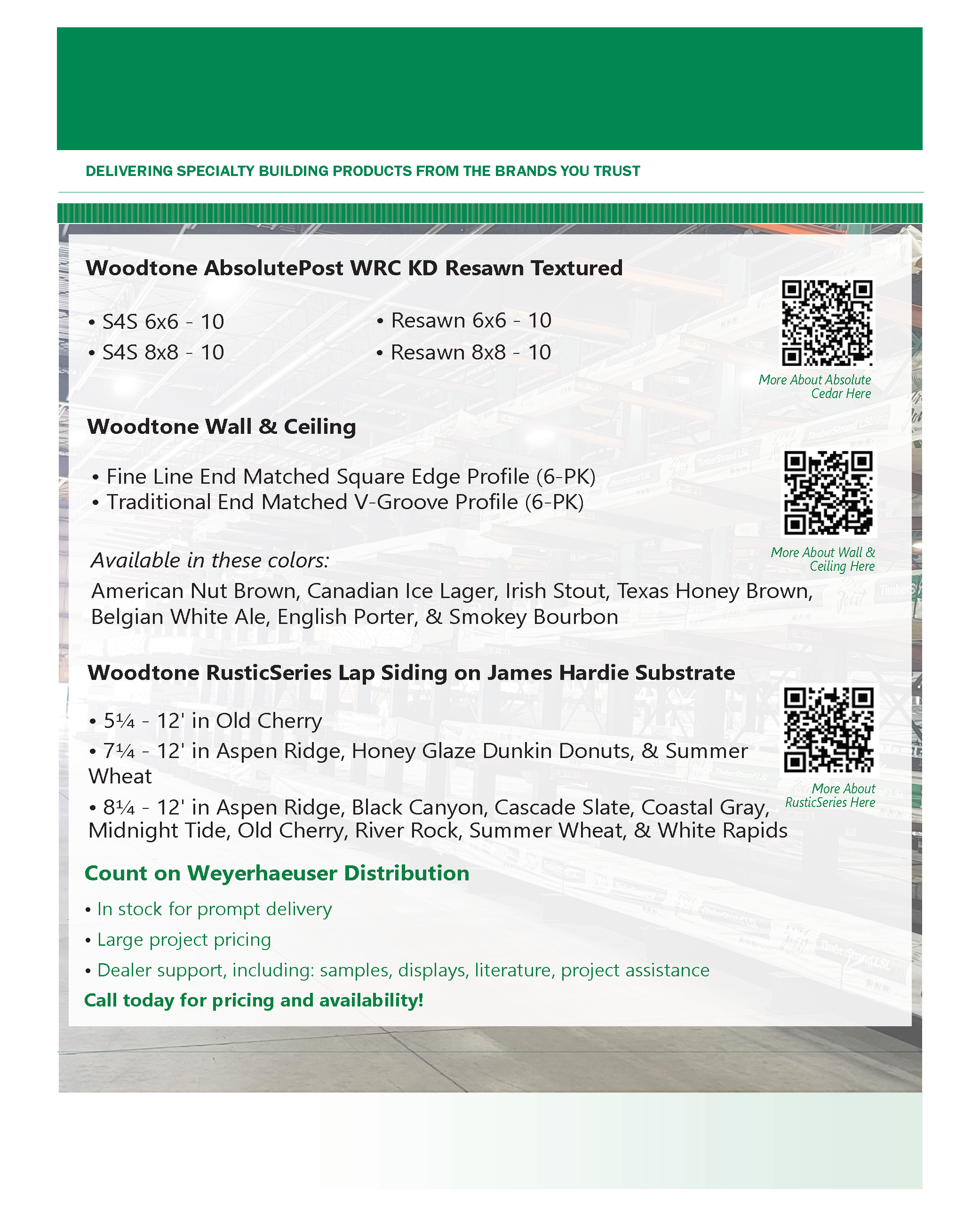 Woodtone Rustic WRC Panels & Engineered Lumber QR