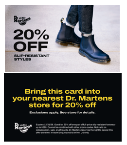 Slip Resistant 20% Off Cards