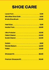 Strut Card - Shoe Care (Accessories)