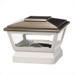 4" Solar Light Stainless/White