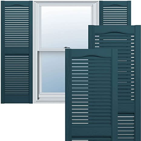 Open Louver Shutters 14-1/2"x36" Midnight Blue #166