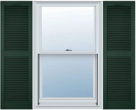 Open Louver Shutters 14-1/2"x43" Midnight Green #122