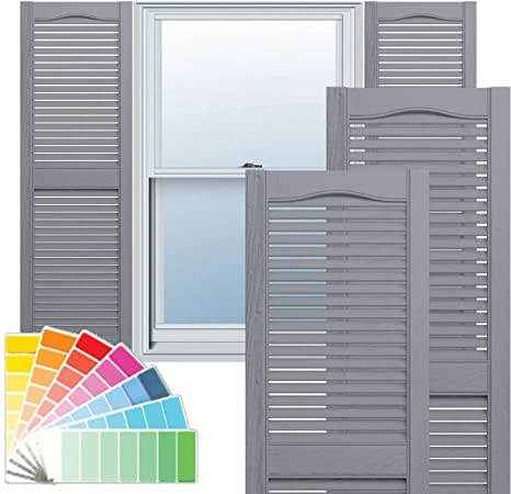 Open Louver Shutters 14-1/2"x48" Paintable #030