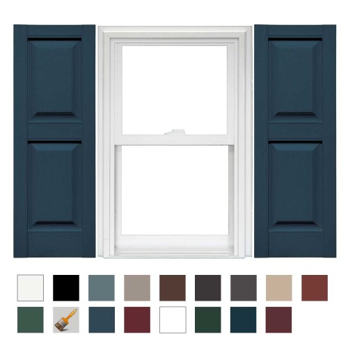 Raised Panel Shutters 12"x39" Classic Blue #036