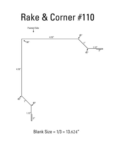 Rake & Corner #110 Burgundy 14'4" Special Order - No Return