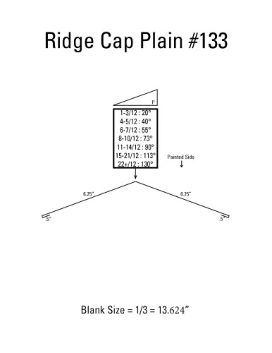 Ridge Cap Plain #133 CRINKLE Green 10'4" Special Order - No Return