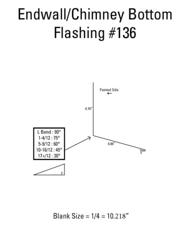 Bottom Flashing #136 Rustic Red 10'4" Special Order - No Return