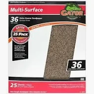 SANDPAPER 9X11 A/O EXTRA COARSE 36D- 25PK