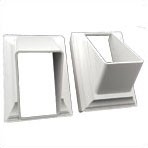 2"x3.5" T-Straight Bracket White (2/Pack)