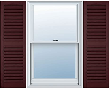 Open Louver Shutters 14-1/2"x25" Bordeaux #167