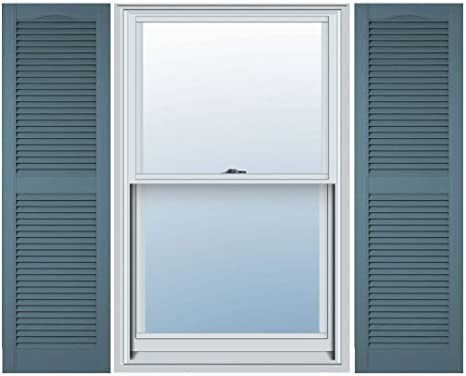 Open Louver Shutters 14-1/2"x31" Wedgewood Blue #004
