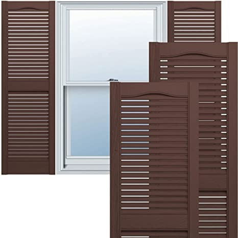 Open Louver Shutters 14-1/2"x31" Federal Brown #009