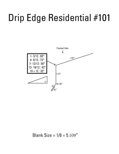 Drip Edge #101 Polar White 10'4" Special Order - No Return