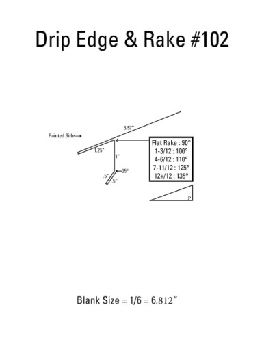 Drip Edge 5 #102 Bare Galvalume 10'4" Special Order - No Return