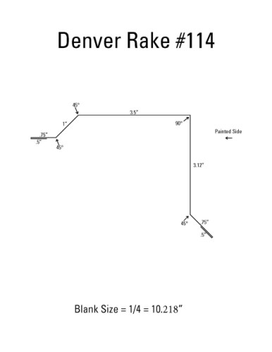 Denver Rake #114 Clay 10'4" Special Order - No Return