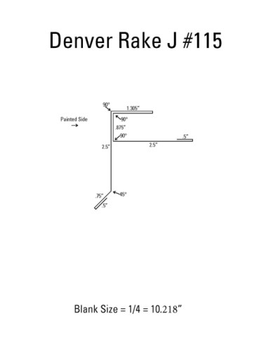 Denver Rake J #115 CRINKLE Black 10'4" Special Order - No Return
