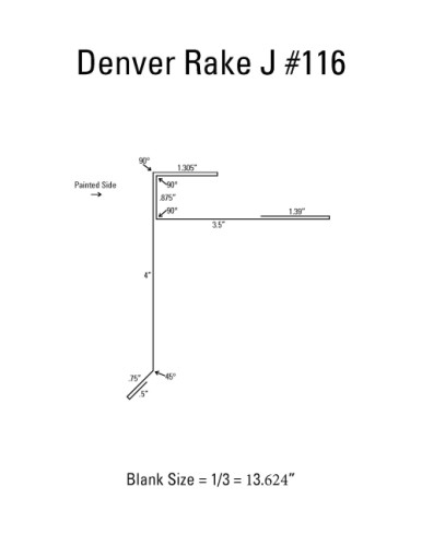 Denver Rake J #116 Gallery Blue 10'4" Special Order - No Return