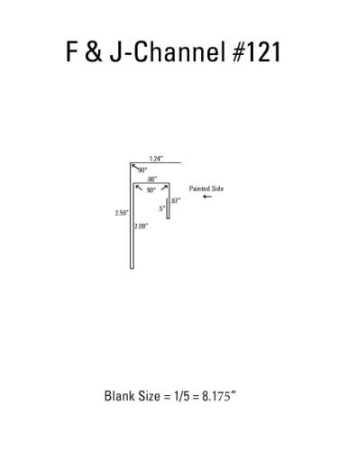 F & J-Channel #121 Liner Panel 10'4" Special Order - No Return