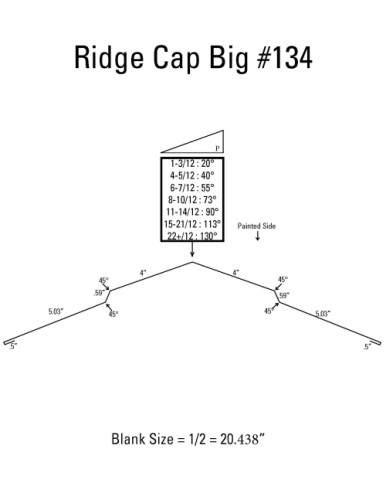 Ridge Cap Big #134 Copper Metallic 10'4" Special Order - No Return