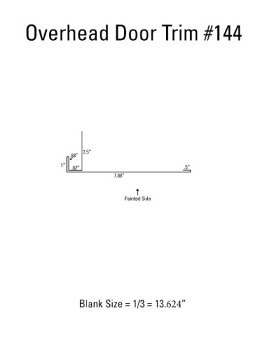 Overhead Door Trim #144 Stealth Black 10'4" Special Order - No Return