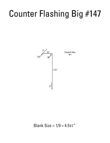 Counter Flashing Big #147 Gallery Blue 10'4" Special Order - No Return