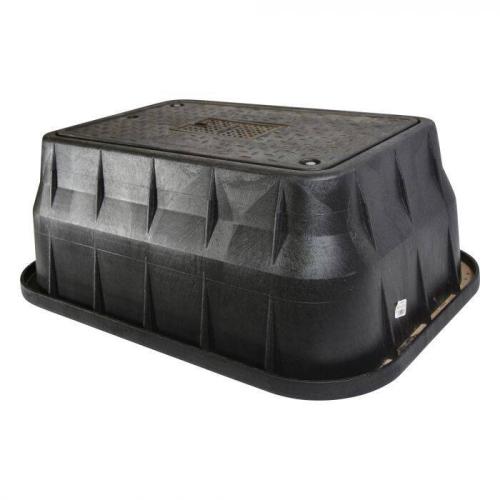 Jumbo Meter Box w/ CI Reader Lid NDS Pro Series Premium Commercial Grade 13x24x15 Black/Black