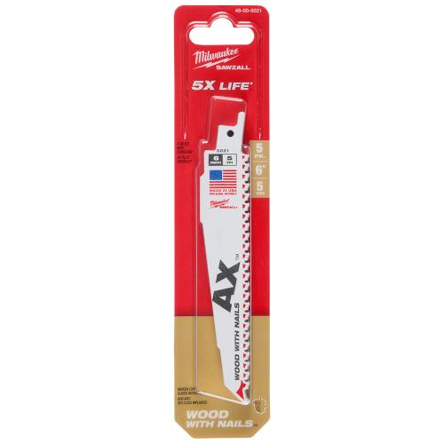 6" 5 TPI The Ax™ Sawzall®  Blade (5 Pk)