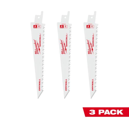 6” 8TPI Drywall SAWZALL™ Blade (3 PK)
