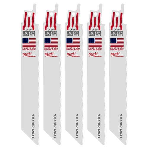 6" 24 TPI   SAWZALL® Blades (5 Pk)