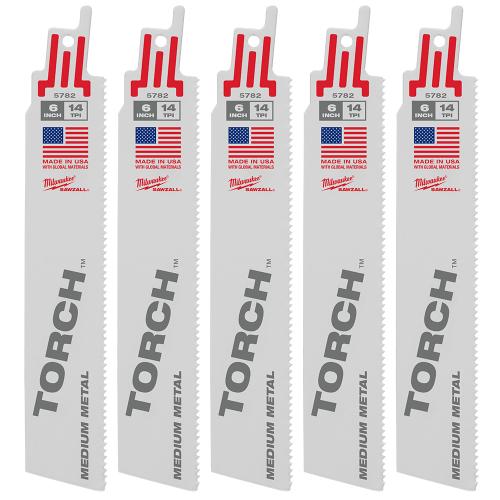 6" 14 TPI The Torch™ SAWZALL® Blades (5 Pk)