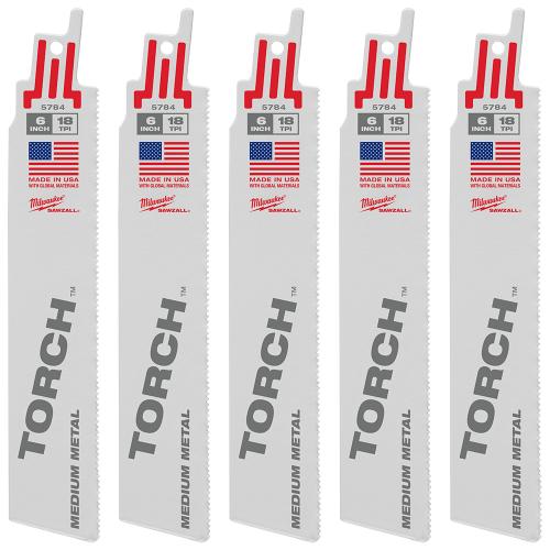 6" 18 TPI The Torch™ SAWZALL® Blades (5 Pk)