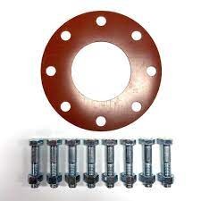 6 Flange Kit Red Rubber Bolts & Nuts