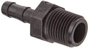 3/8 Insert X 1/2 NPT Black Male Adapter