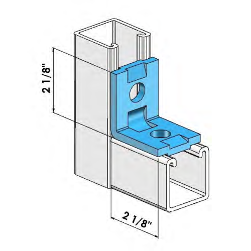 Strut 2 Hole Notched Angle Fitting 