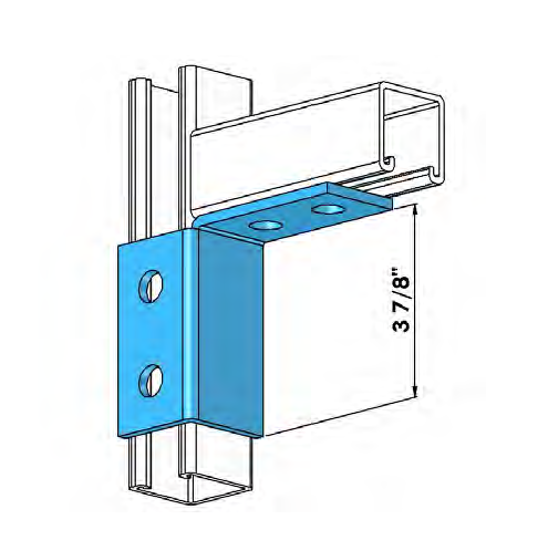 Strut 3 Hole 90° Right Hand Corner Bracket