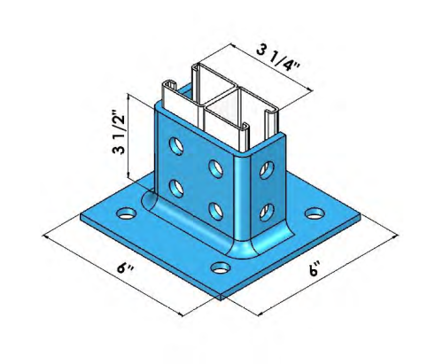 Strut Double Post Base  