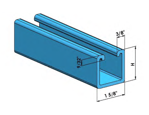 1" Strut 12Ga Hot Dip Galv