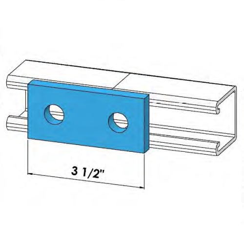 Strut 2 Hole Flat Plate 