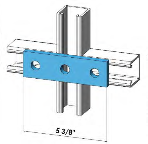 Strut 3 Hole Flat Plate  