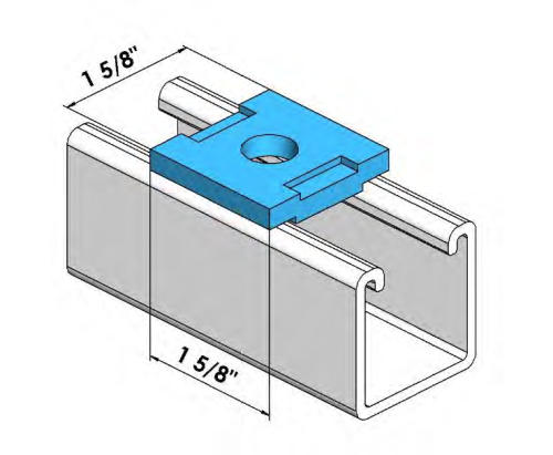 Strut 1/2 Centring Square Washer 9/16 Hole Hdg
