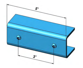 Strut Inside Splice For S2 Strut 1 5/8" 