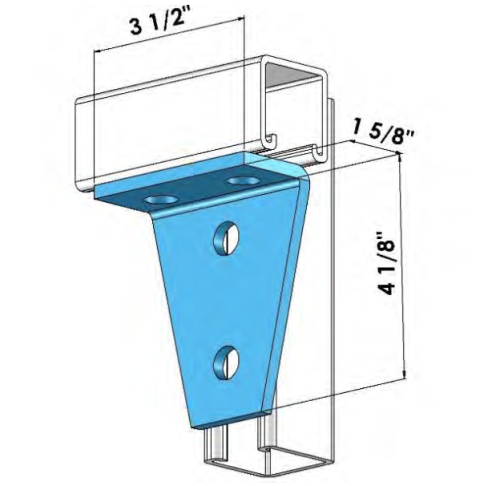 Strut 4 Hole Angle Fitting   