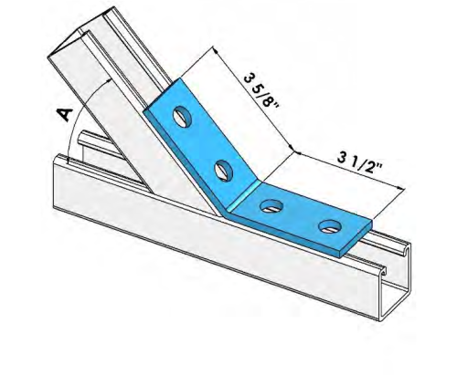 Strut 4 Hole 30° Open Angle Fitting 